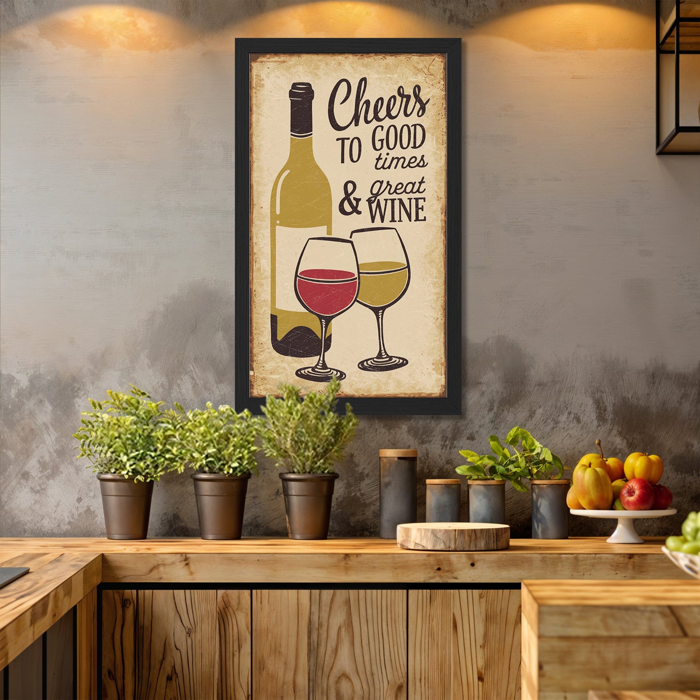 Cheers to Good Times & Wine Wall Decor