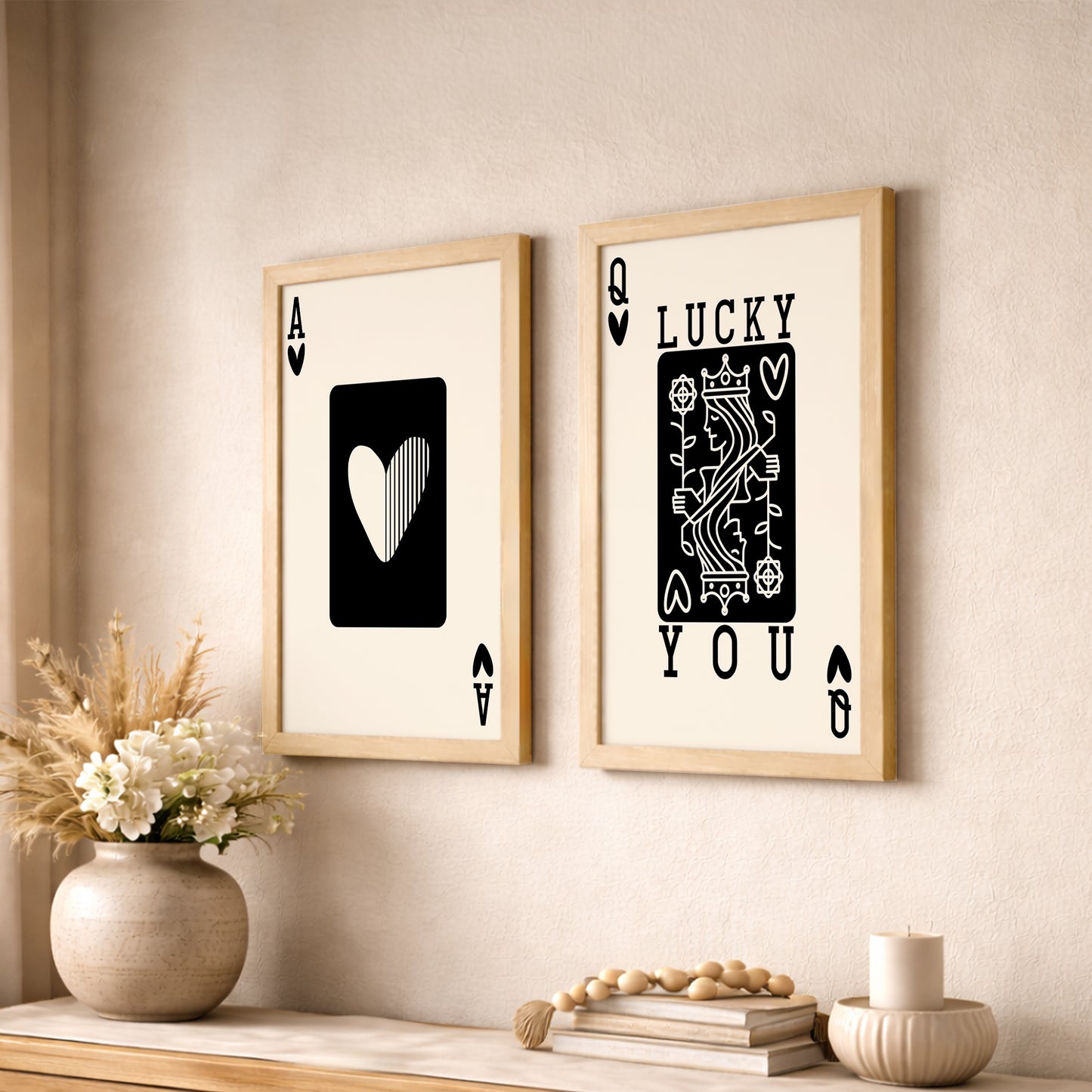 Playing Card Romance Wall Art Set