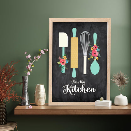 Kitchen Decor Quote Wall Frame Set of 1