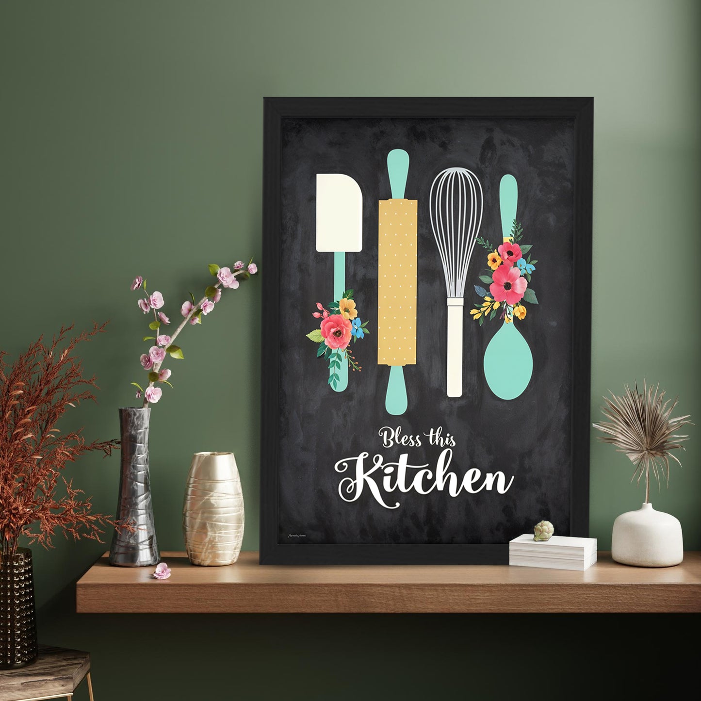 Kitchen Decor Quote Wall Frame Set of 1
