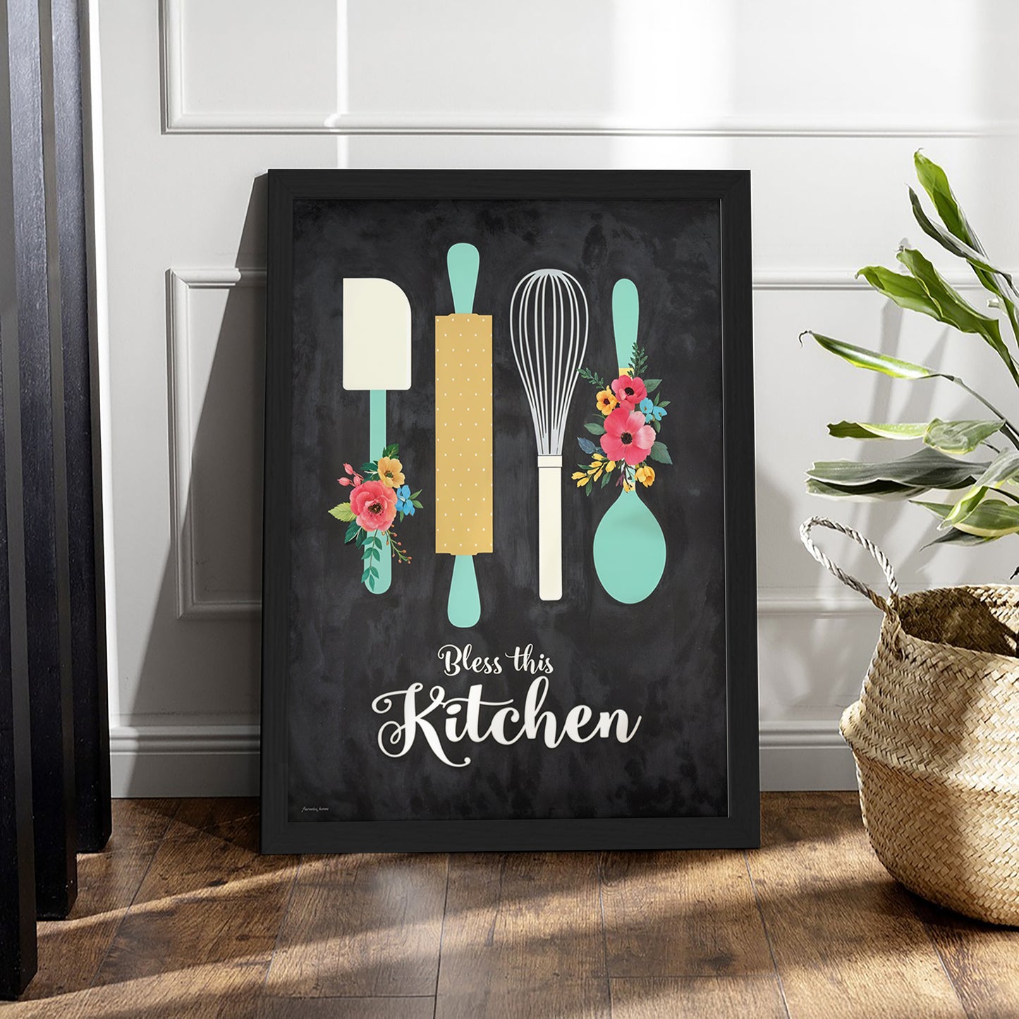 Kitchen Decor Quote Wall Frame Set of 1
