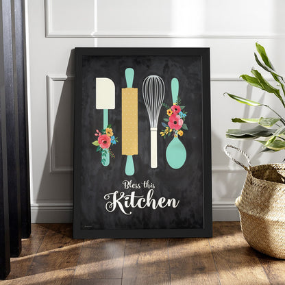 Kitchen Decor Quote Wall Frame Set of 1