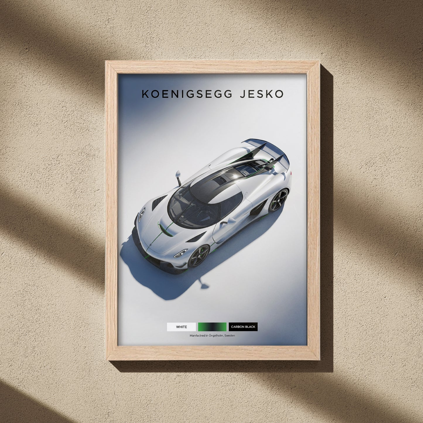 Jesko Hypercar Wall Frame
