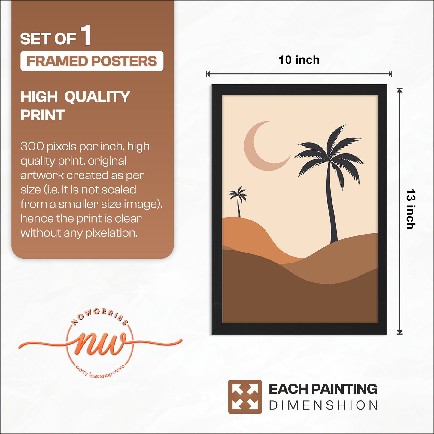 Bohemian Desert Palm Landscape Wall Art