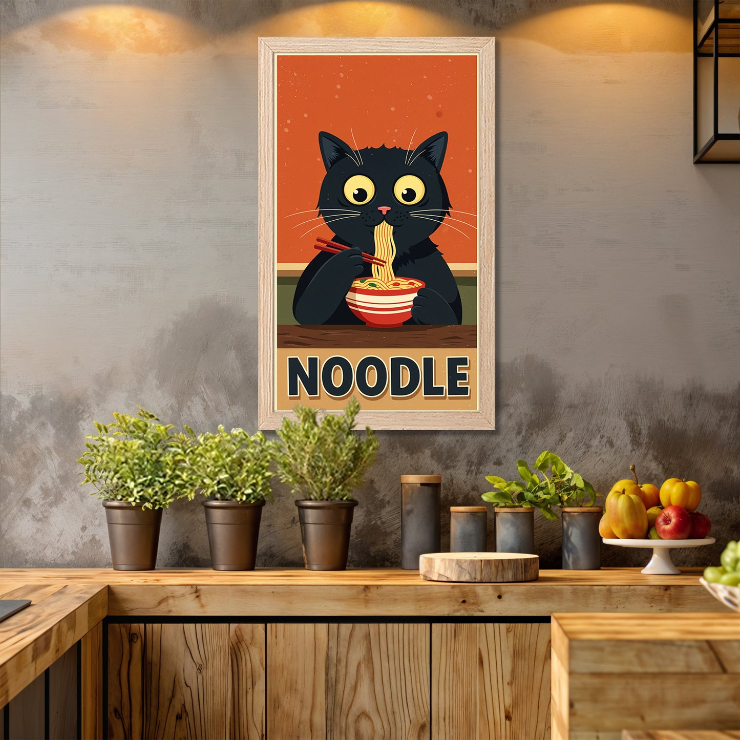 Cute Cat Noodle Poster