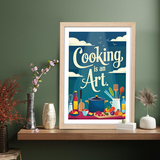 Cooking Is Art Wall Frame