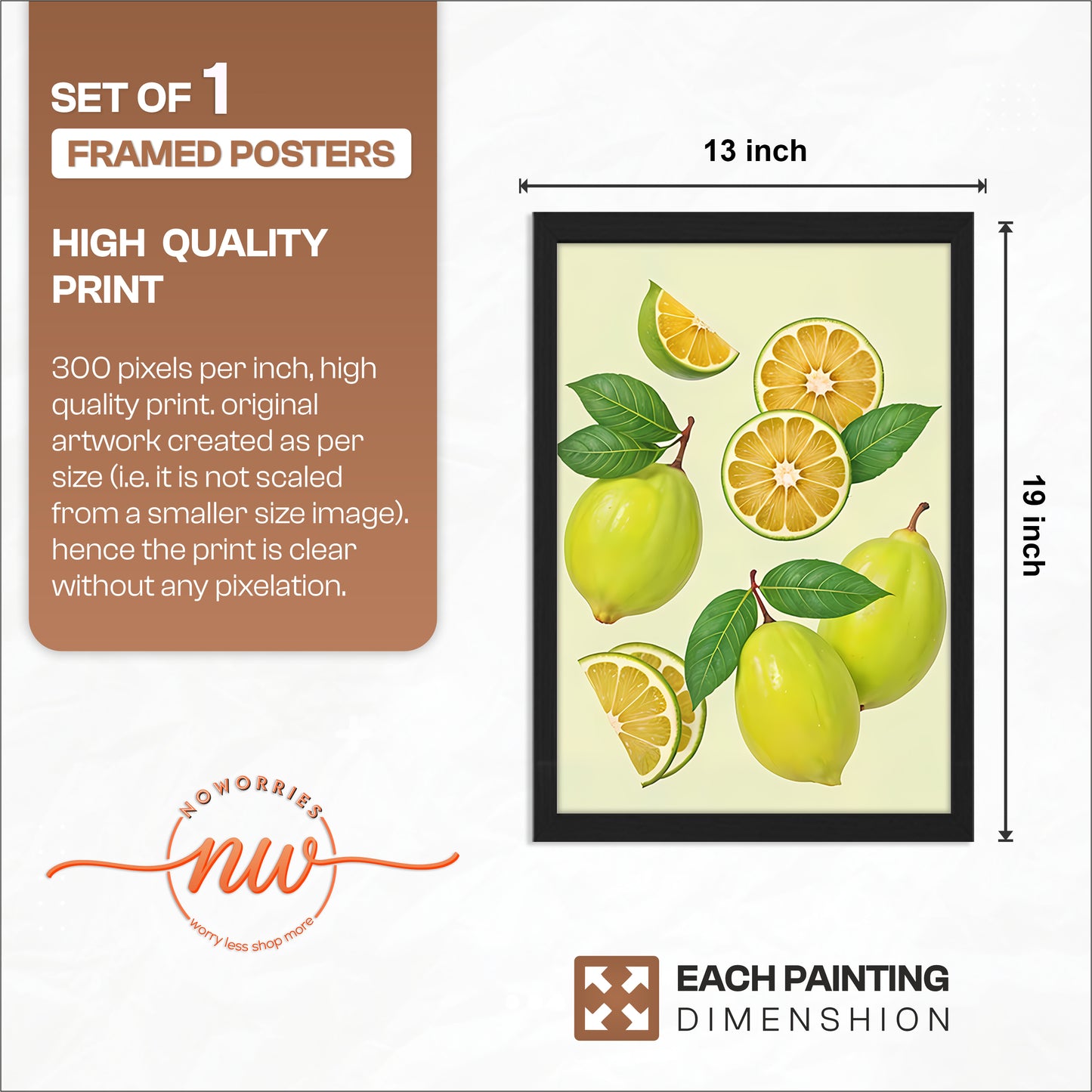 Lemon Mix Wall Frame