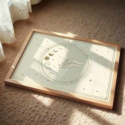 Celestial Moon Phase Hands Mystic Wall Art