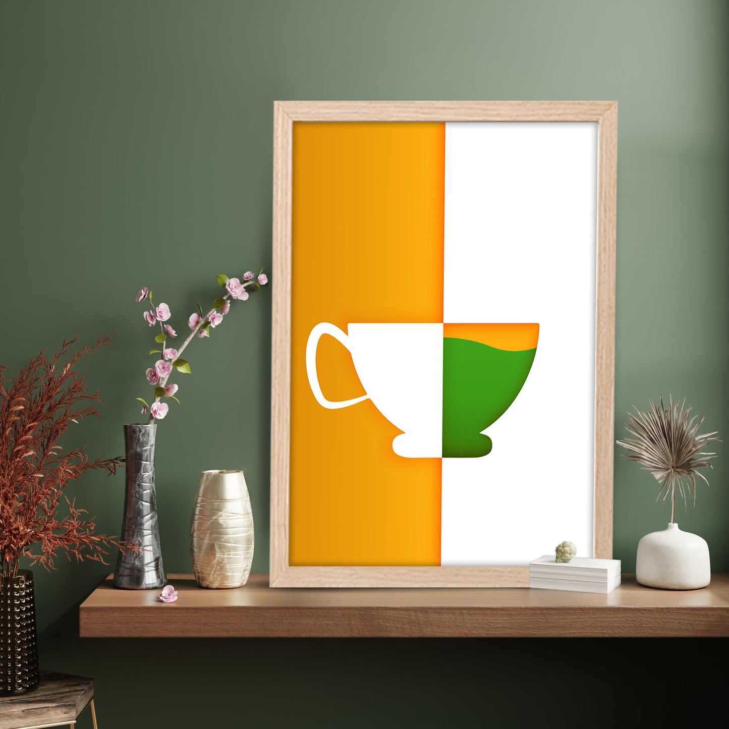 Tricolor Cup Wall Frame