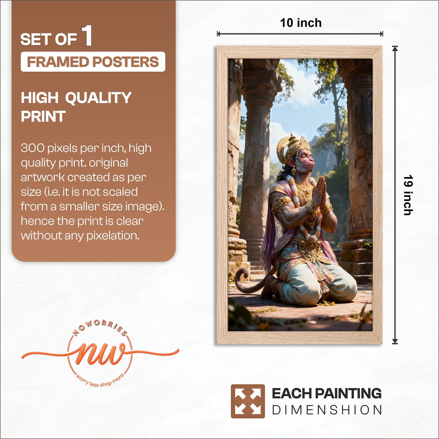 Bhakt Hanuman Wall Frame