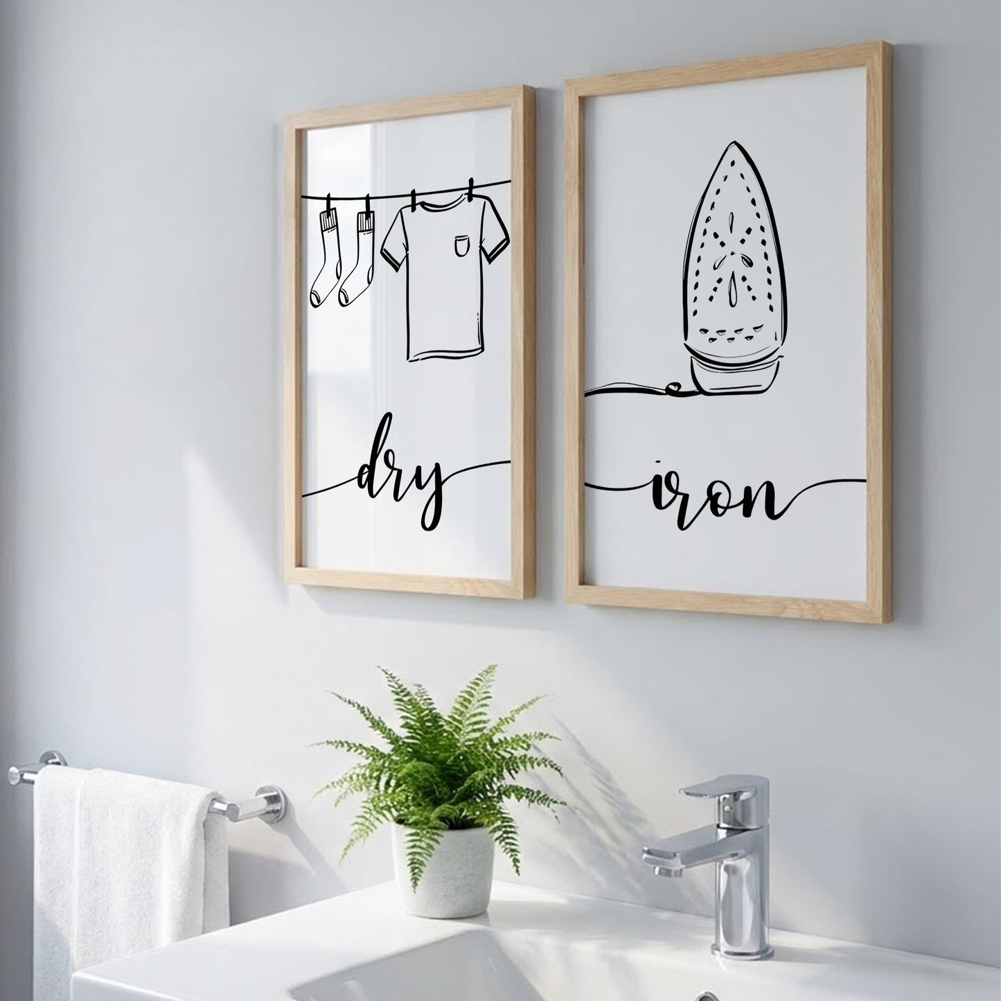Dry & Iron Wall Art Set of 2