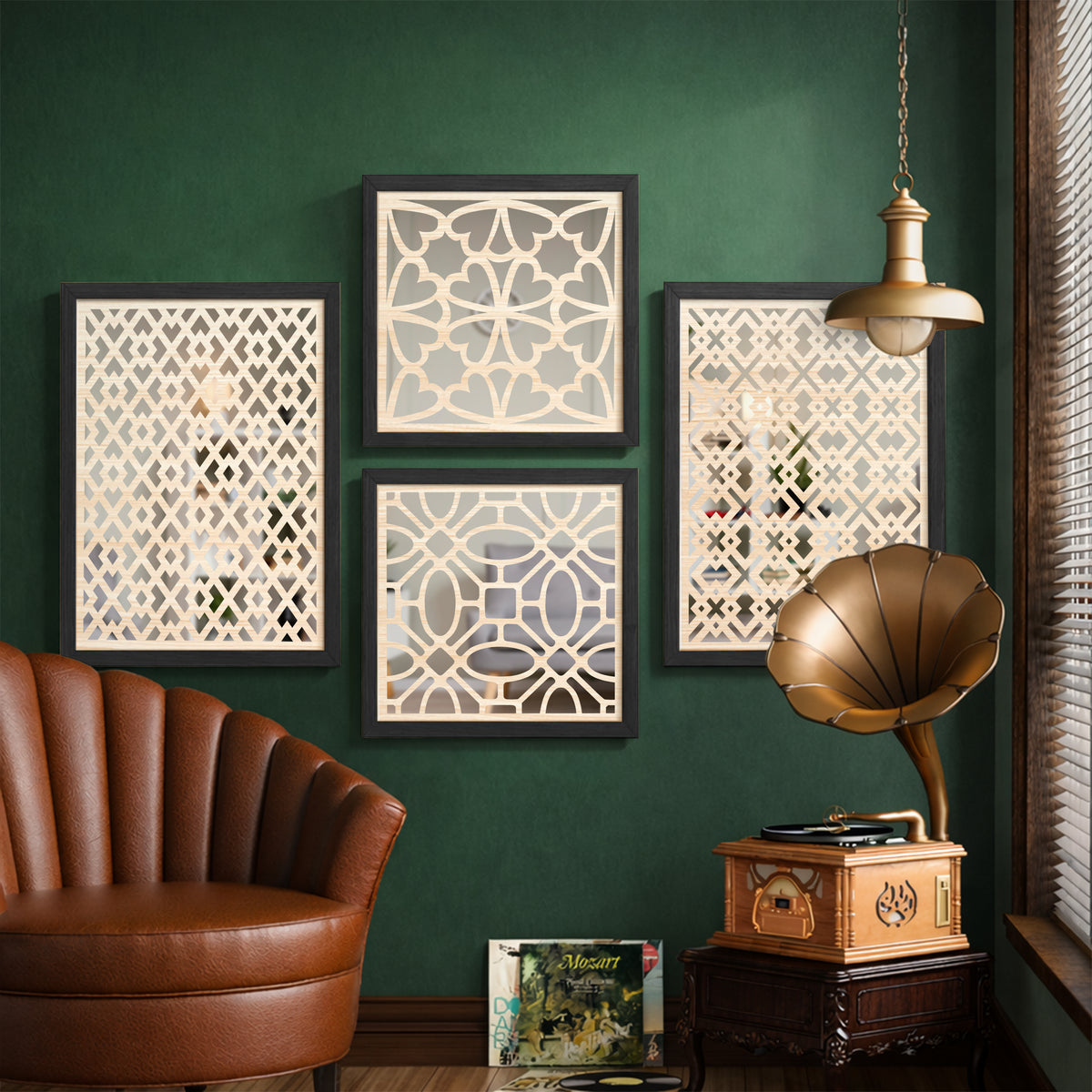 Moroccan Circle Mirror Art Set of 4