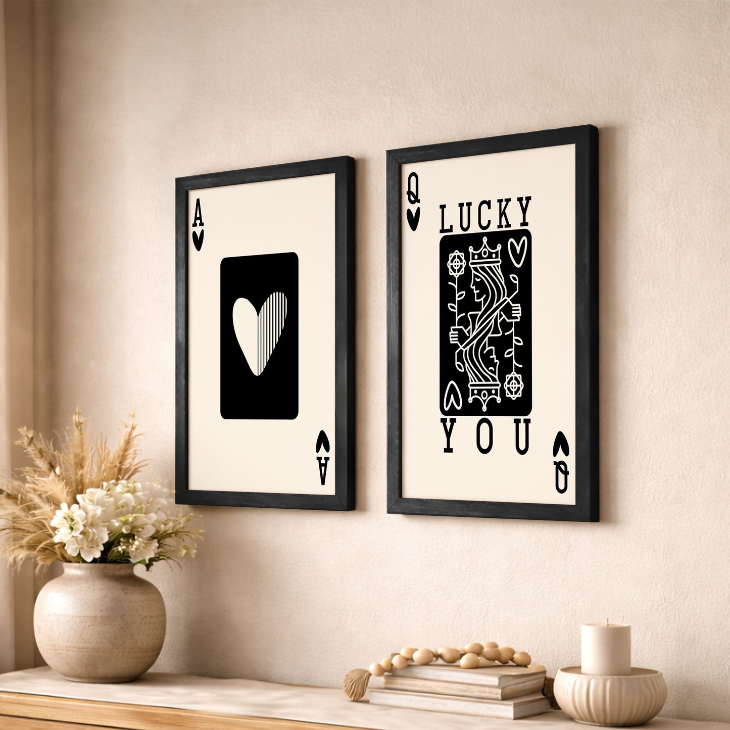 Playing Card Romance Wall Art Set