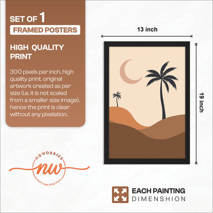Bohemian Desert Palm Landscape Wall Art