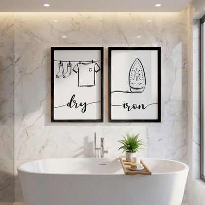 Dry & Iron Wall Art Set of 2
