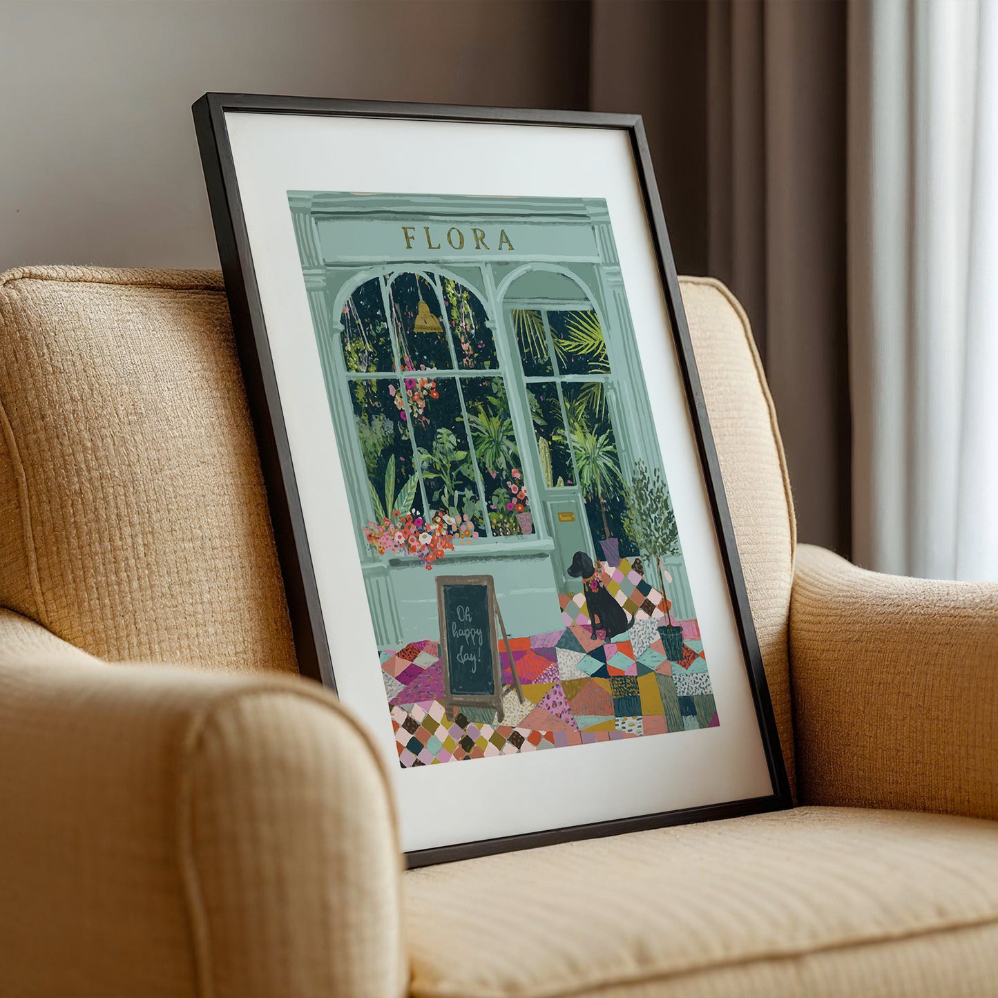 Flora Boutique Storefront Framed Wall Art