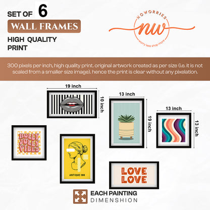 Retro Gallery Wall Set of 6