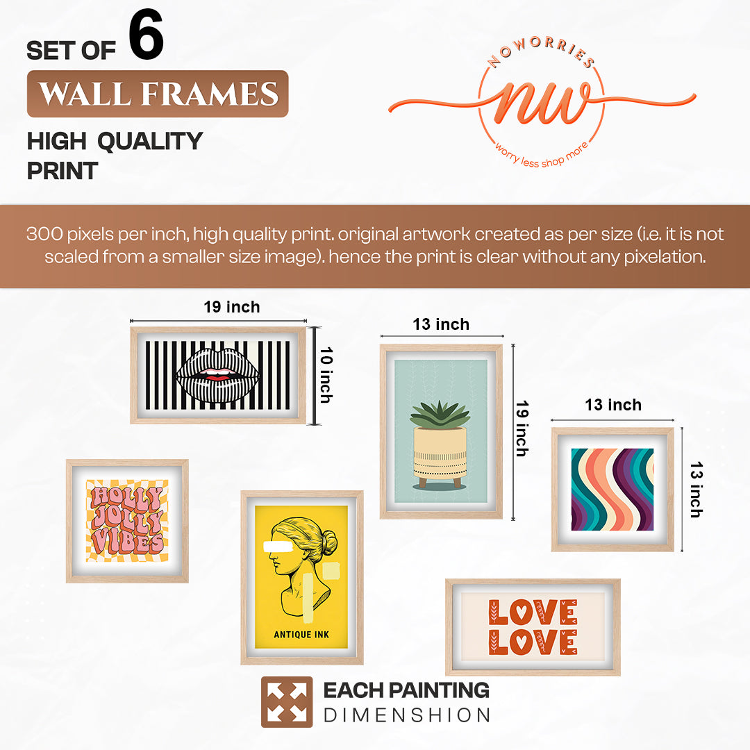 Retro Gallery Wall Set of 6