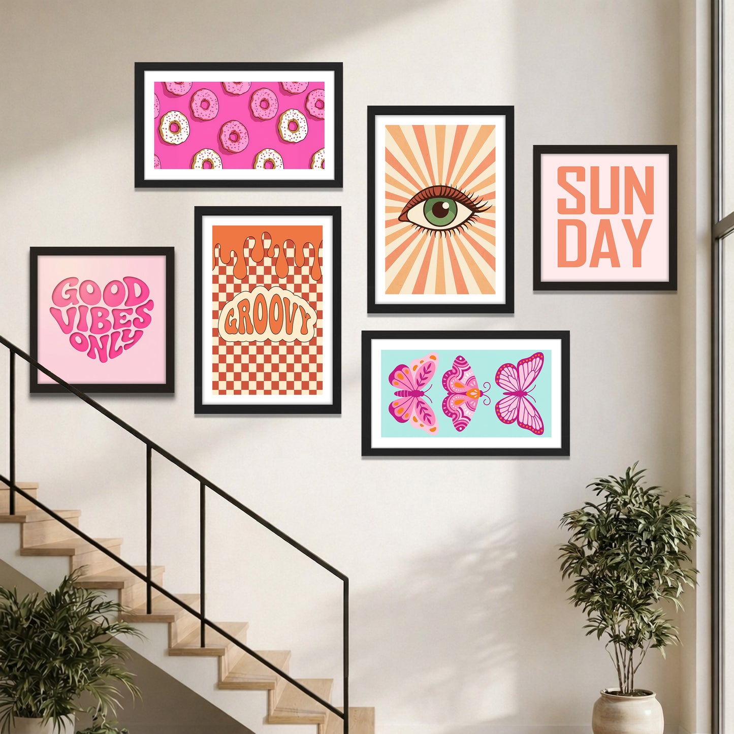 Sun Day Wall Art Set of 6