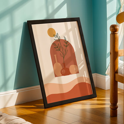 Boho Botanical Vase Wall Frame