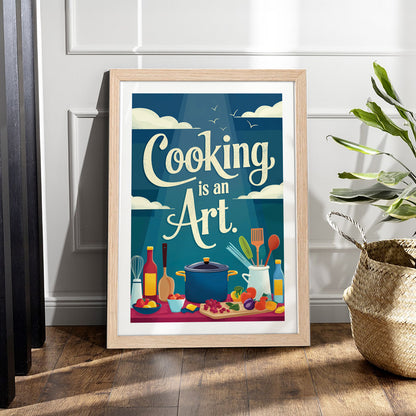 Cooking Is Art Wall Frame