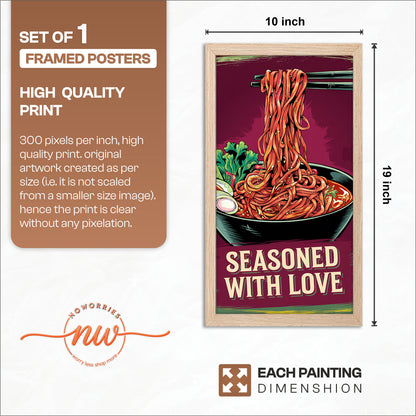 Seasoned Noodles Art Wall Frame
