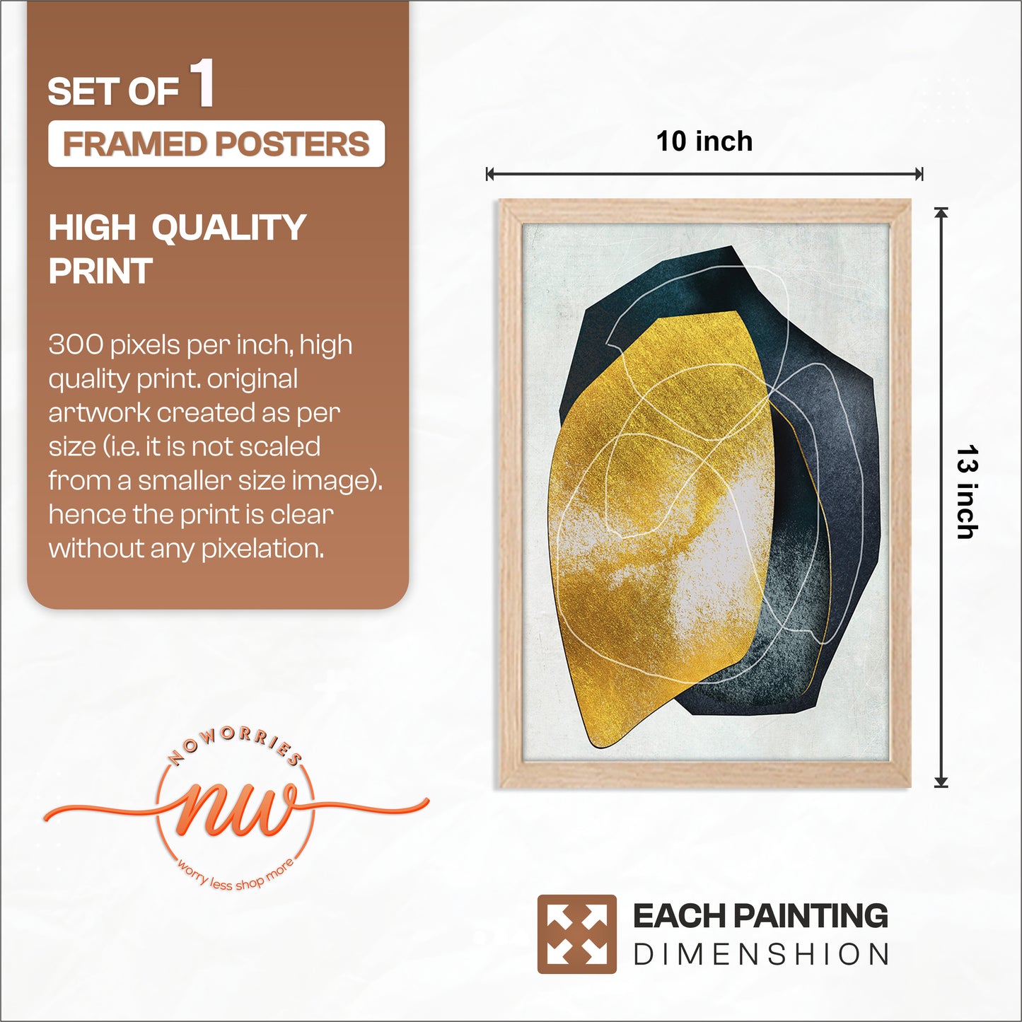 Golden Harmony Abstract Wall Art
