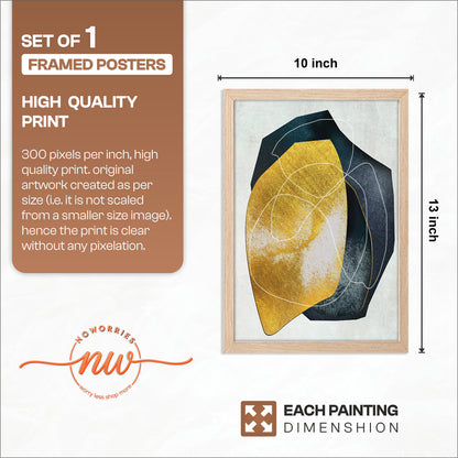 Golden Harmony Abstract Wall Art