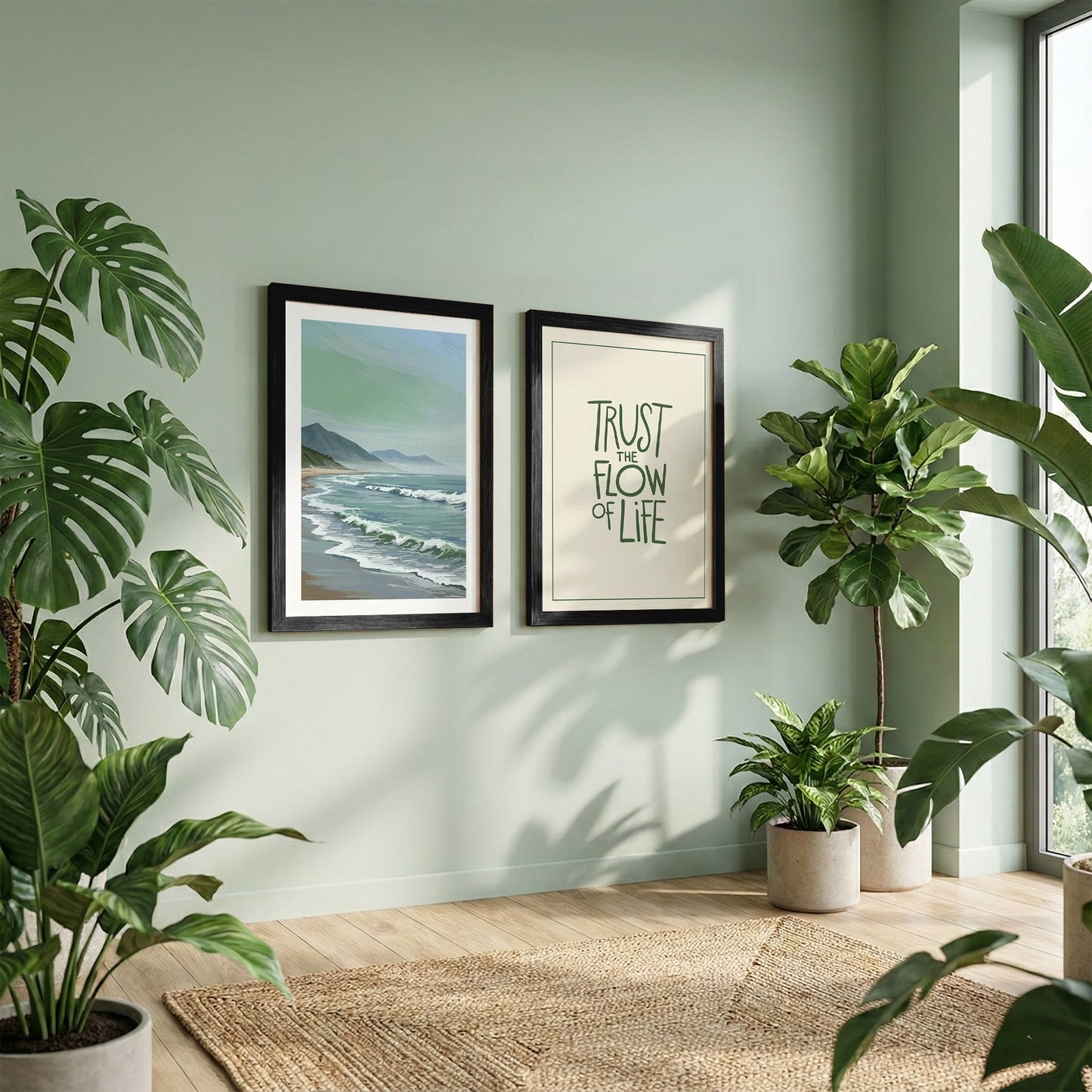 Trust the Flow of Life Wall Art Set of 2