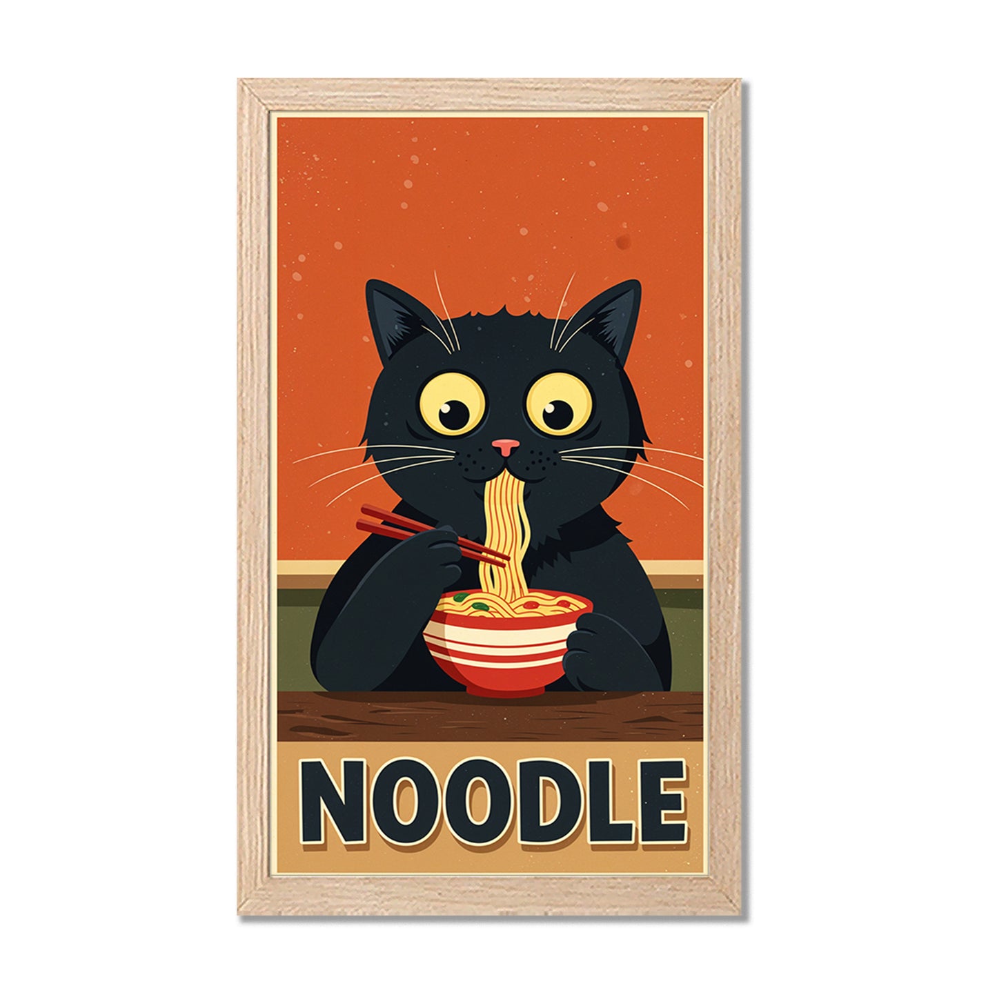 Cute Cat Noodle Poster