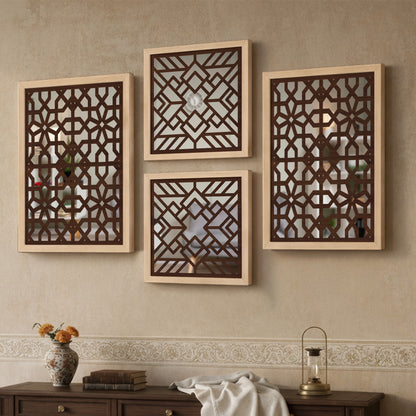 Heritage Star Mirror Art Set of 4