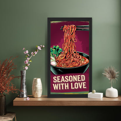 Seasoned Noodles Art Wall Frame