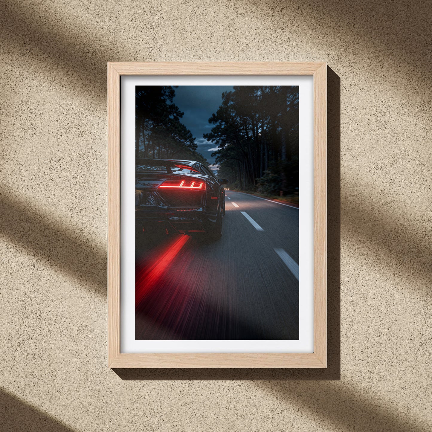 Audi R8 Night Rush Wall Frame