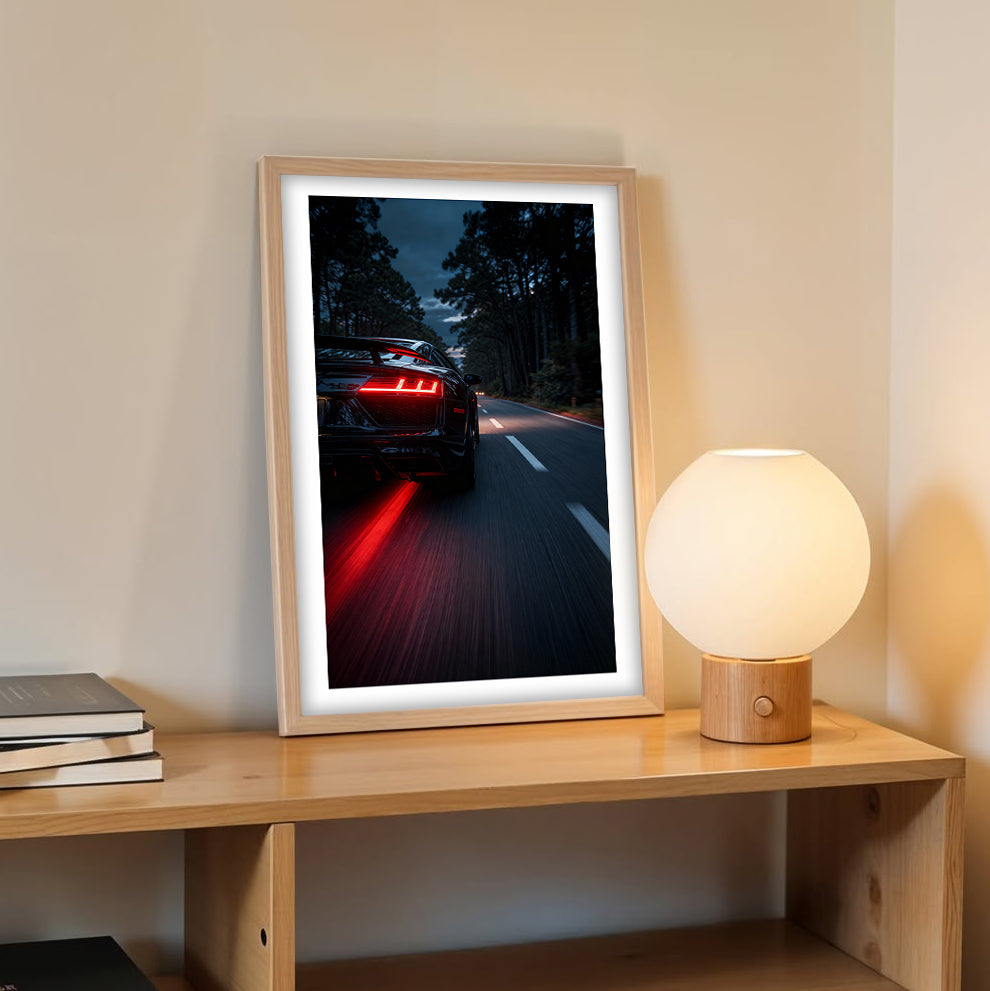 Audi R8 Night Rush Wall Frame