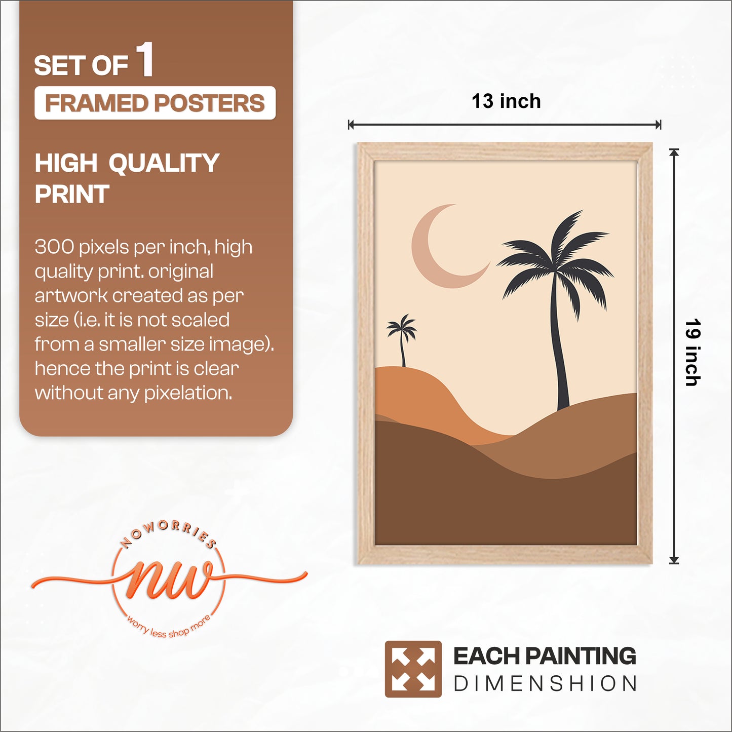 Bohemian Desert Palm Landscape Wall Art