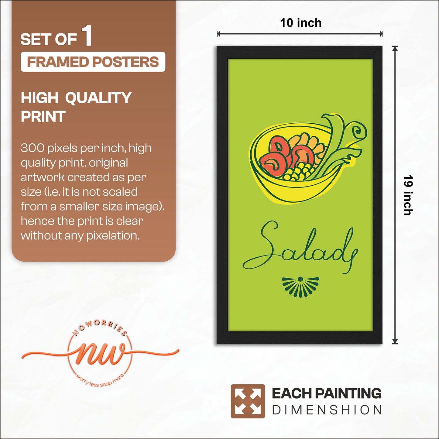 Salad Kitchen Wall Art
