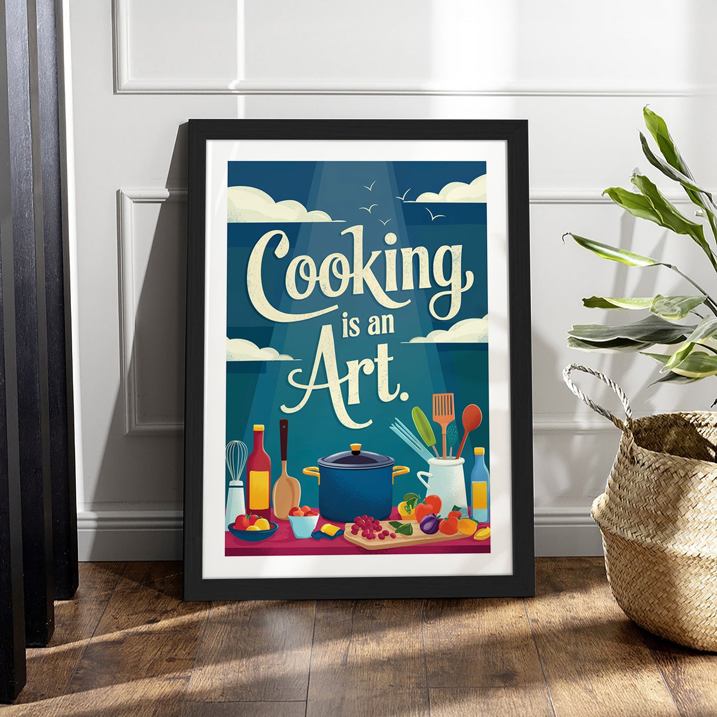 Cooking Is Art Wall Frame