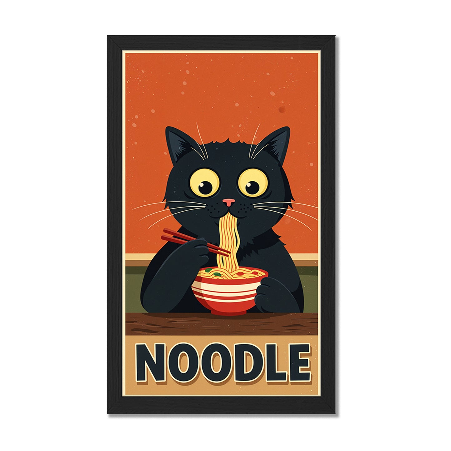 Cute Cat Noodle Poster