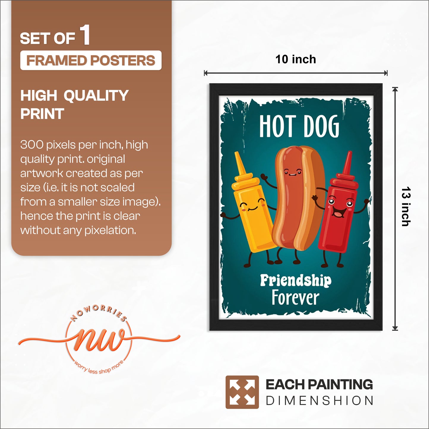 Hotdog Crew Wall Frame