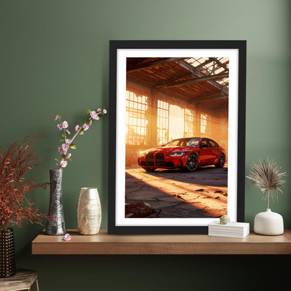 BMW M3 Warehouse Glow Wall Frame