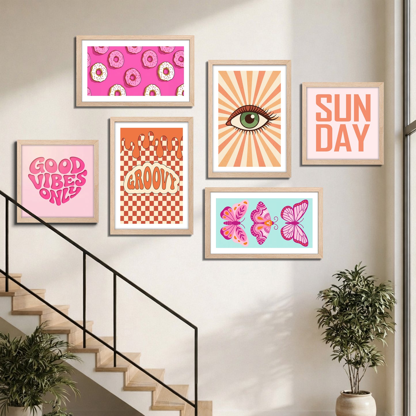 Sun Day Wall Art Set of 6