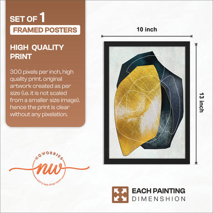 Golden Harmony Abstract Wall Art