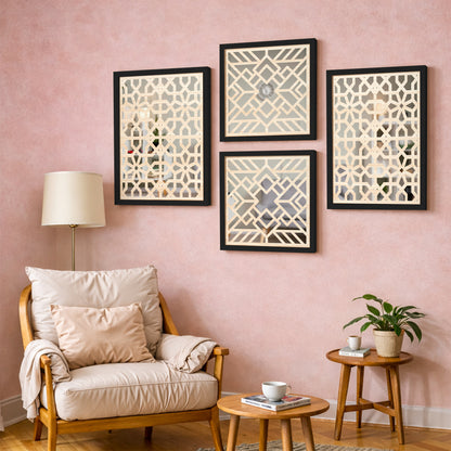 Heritage Star Mirror Art Set of 4