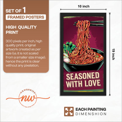 Seasoned Noodles Art Wall Frame