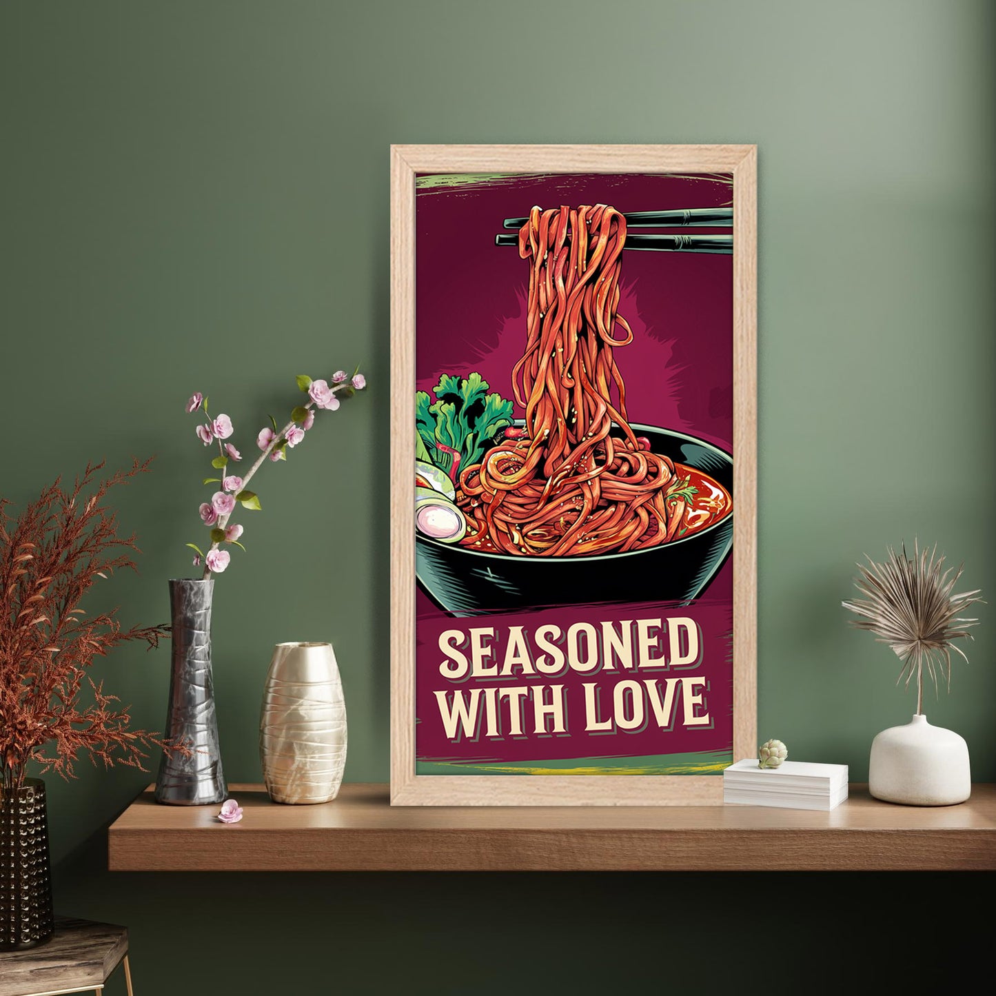 Seasoned Noodles Art Wall Frame