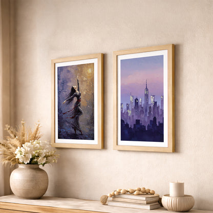 Dancer & Skyline Framed Set