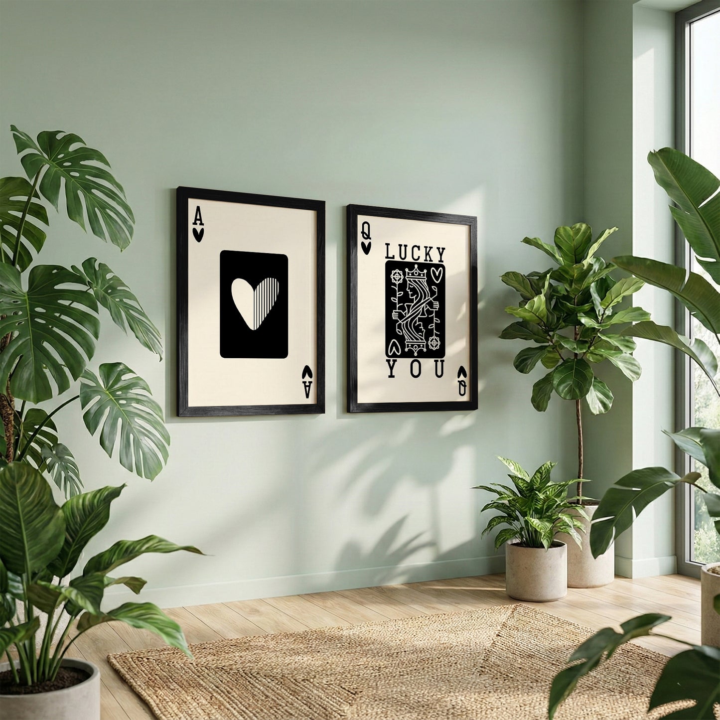 Playing Card Romance Wall Art Set
