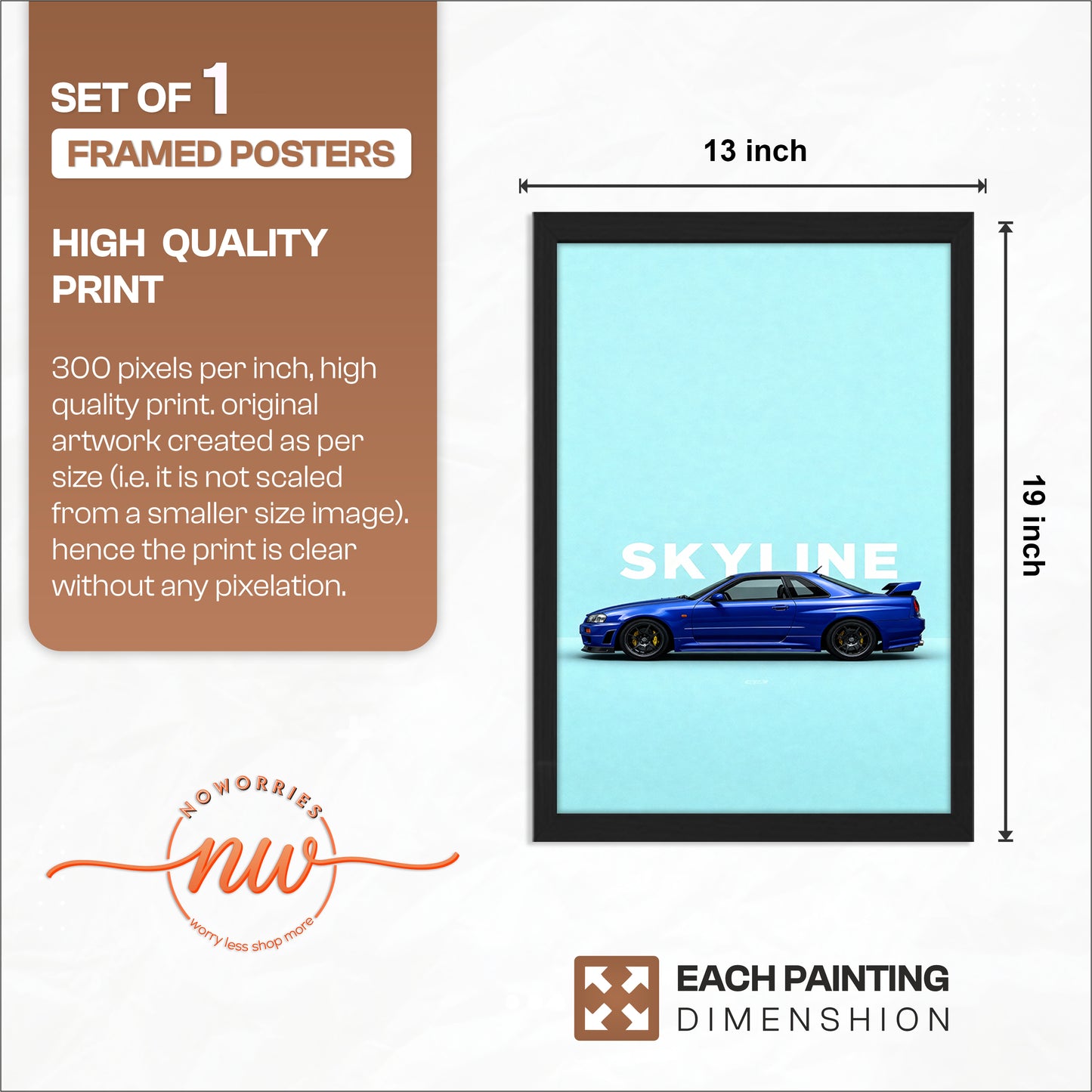 Blue Skyline Wall Art