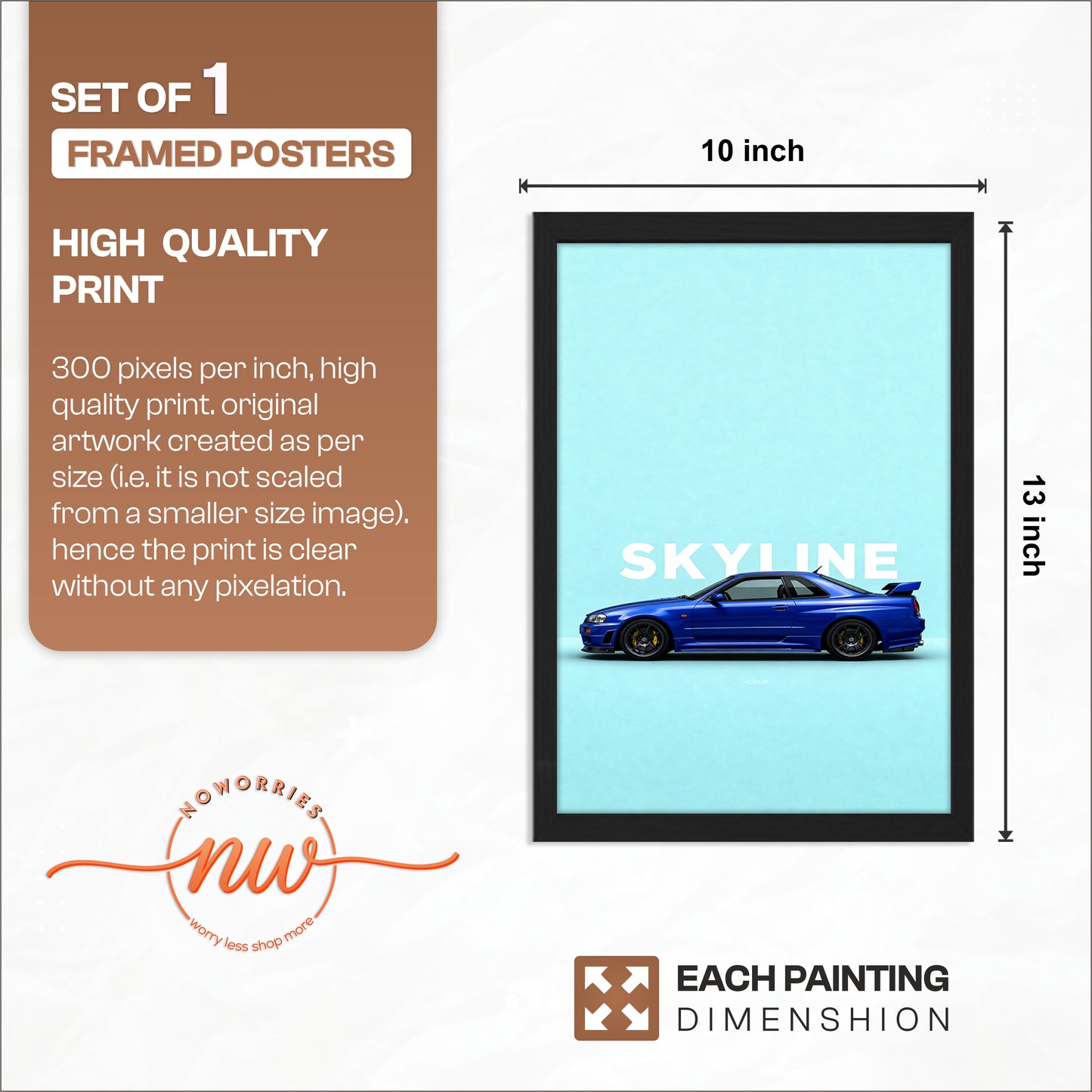 Blue Skyline Wall Art