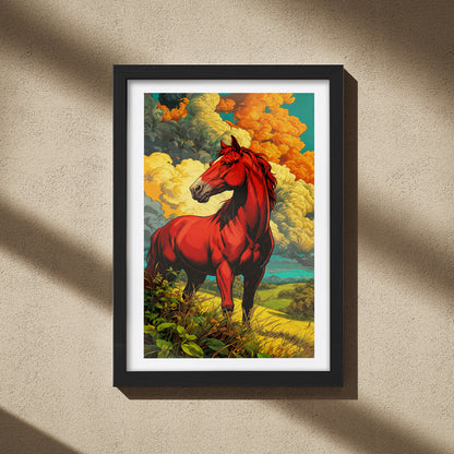 Scarlet Stallion Wall Art